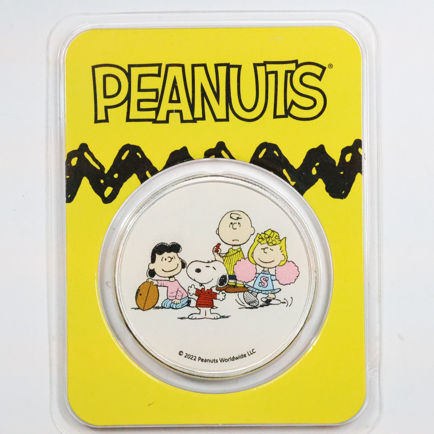 2022 Peanuts Charlie Brown & Snoopy 1 oz .999 Fine Silver Bullion Round in TEP
