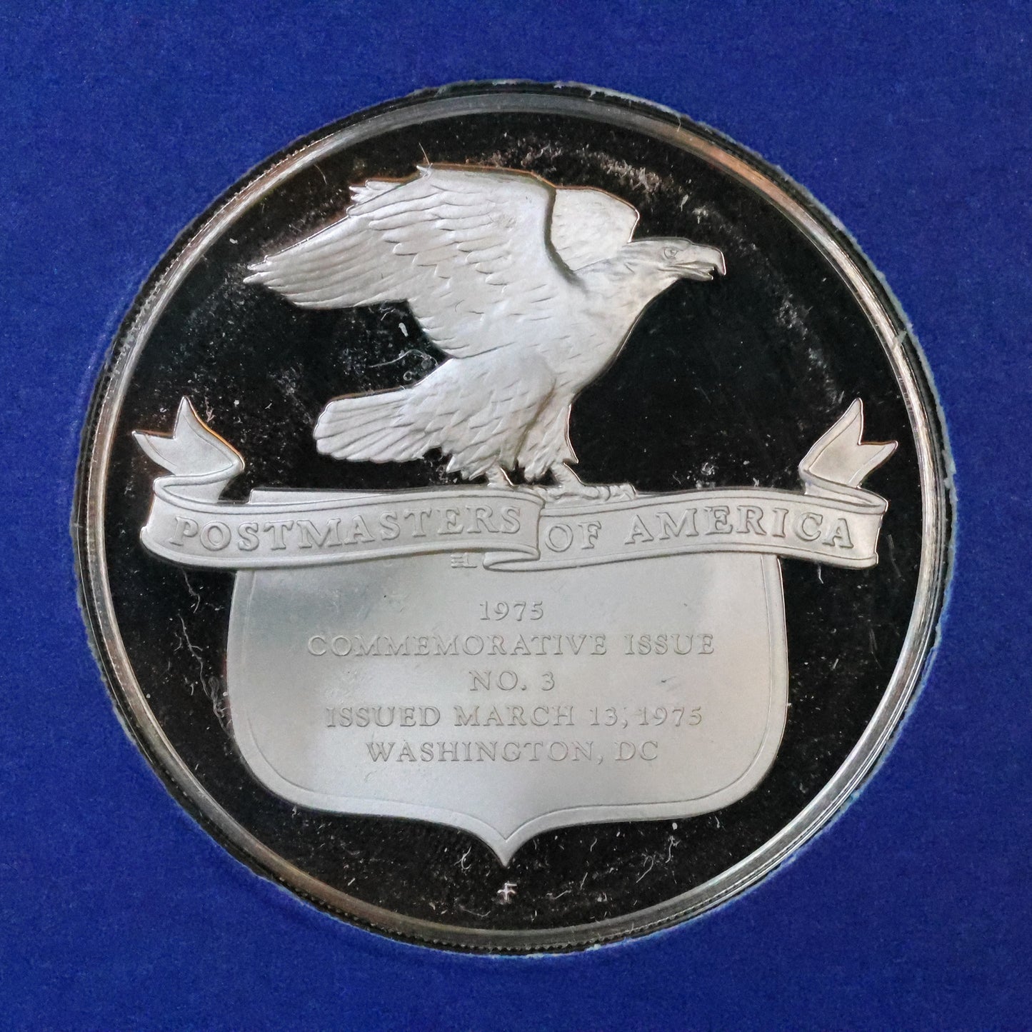 1975 Postmasters of America STERLING SILVER Art Round - No. 3 Collective Bargaining