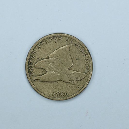1858 Flying Eagle Penny 1c large Letters