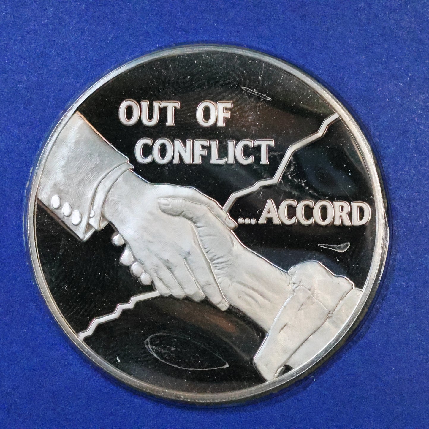 1975 Postmasters of America STERLING SILVER Art Round - No. 3 Collective Bargaining