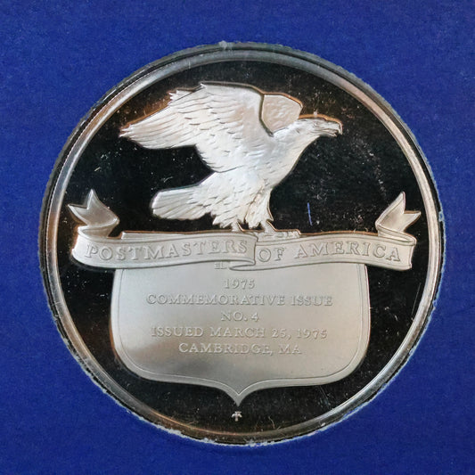 1975 Postmasters of America STERLING SILVER Art Round - No. 4 Contributors to the Cause-Salem Poor