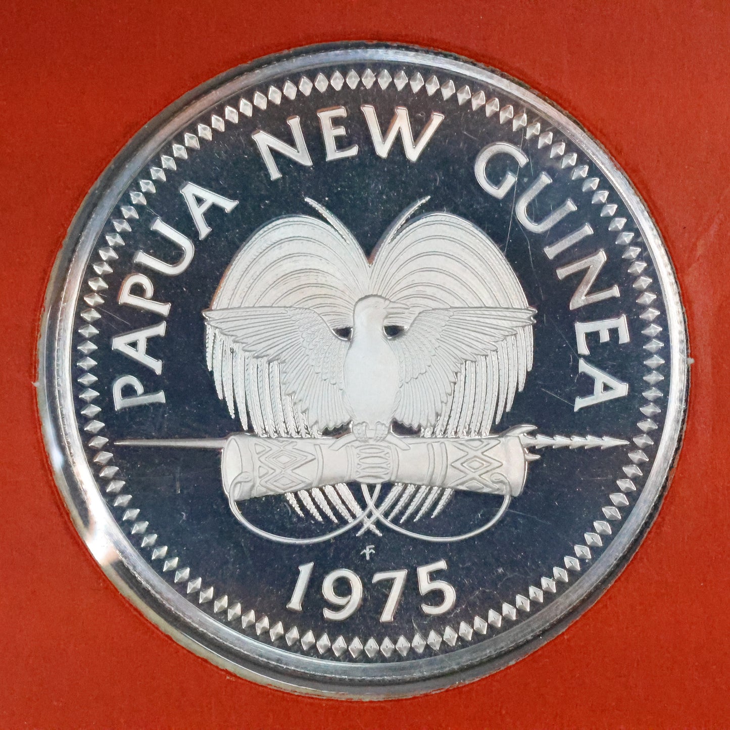 1975 Papua New Guinea .500 Silver 5 Kina Proof in Plastic