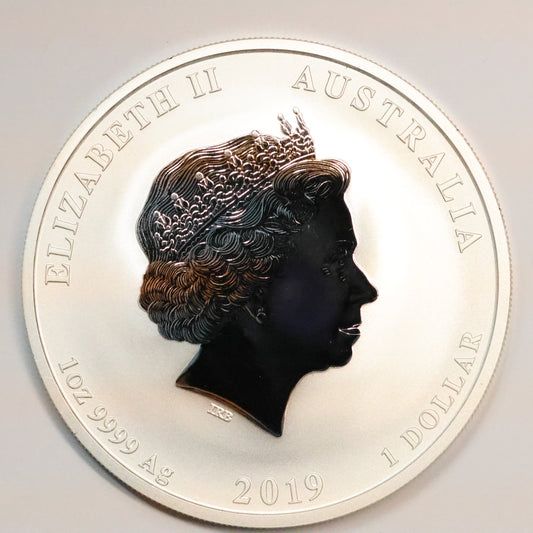 2019 1 oz .9999 Fine Australia Silver Lunar Series Year of the Pig w/ Capsule