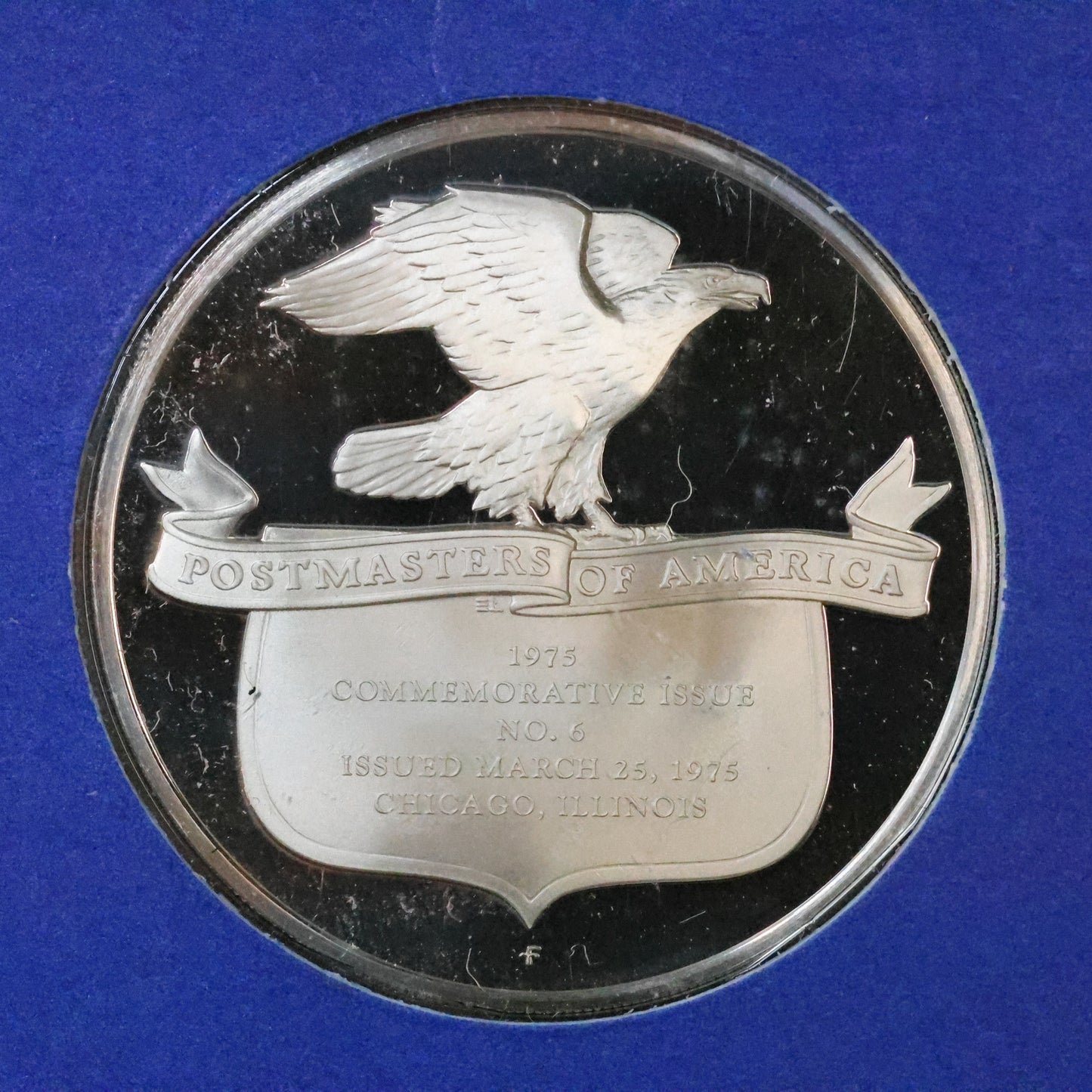 1975 Postmasters of America STERLING SILVER Art Round - No. 6 Contributors to the Cause-Haym Salomon