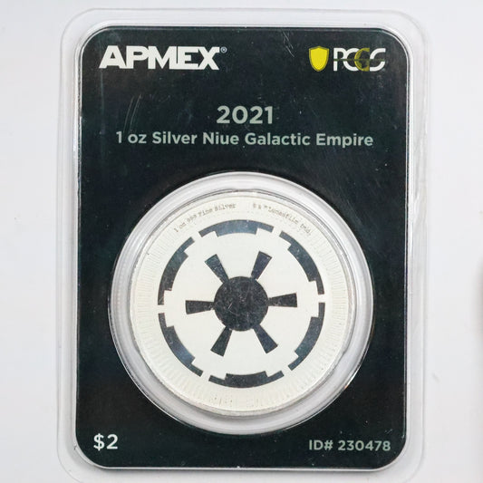2021 1 oz Silver Niue Galactic Empire Coin PCGS First Strike in TEP