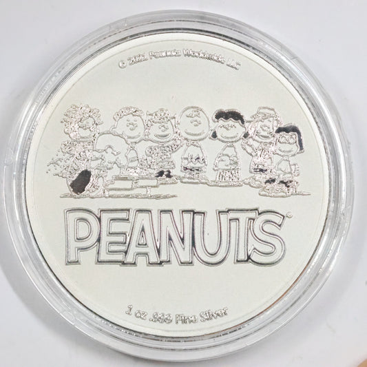 2021 Peanuts Joe Cool Snoopy 1 oz .999 Fine Silver Bullion w/ Capsule