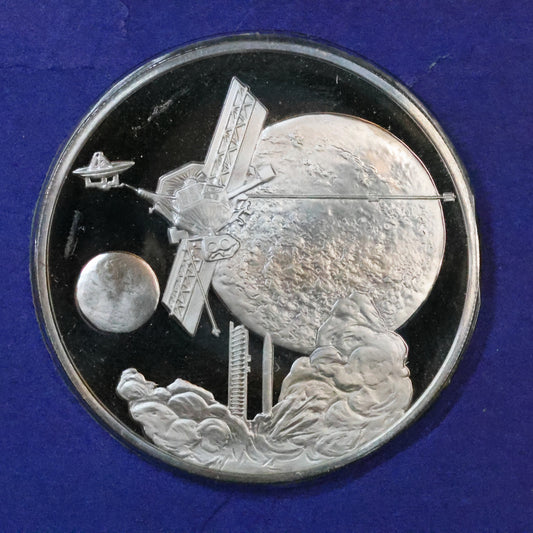 1975 Postmasters of America STERLING SILVER Art Round - No. 8 Mariner 10