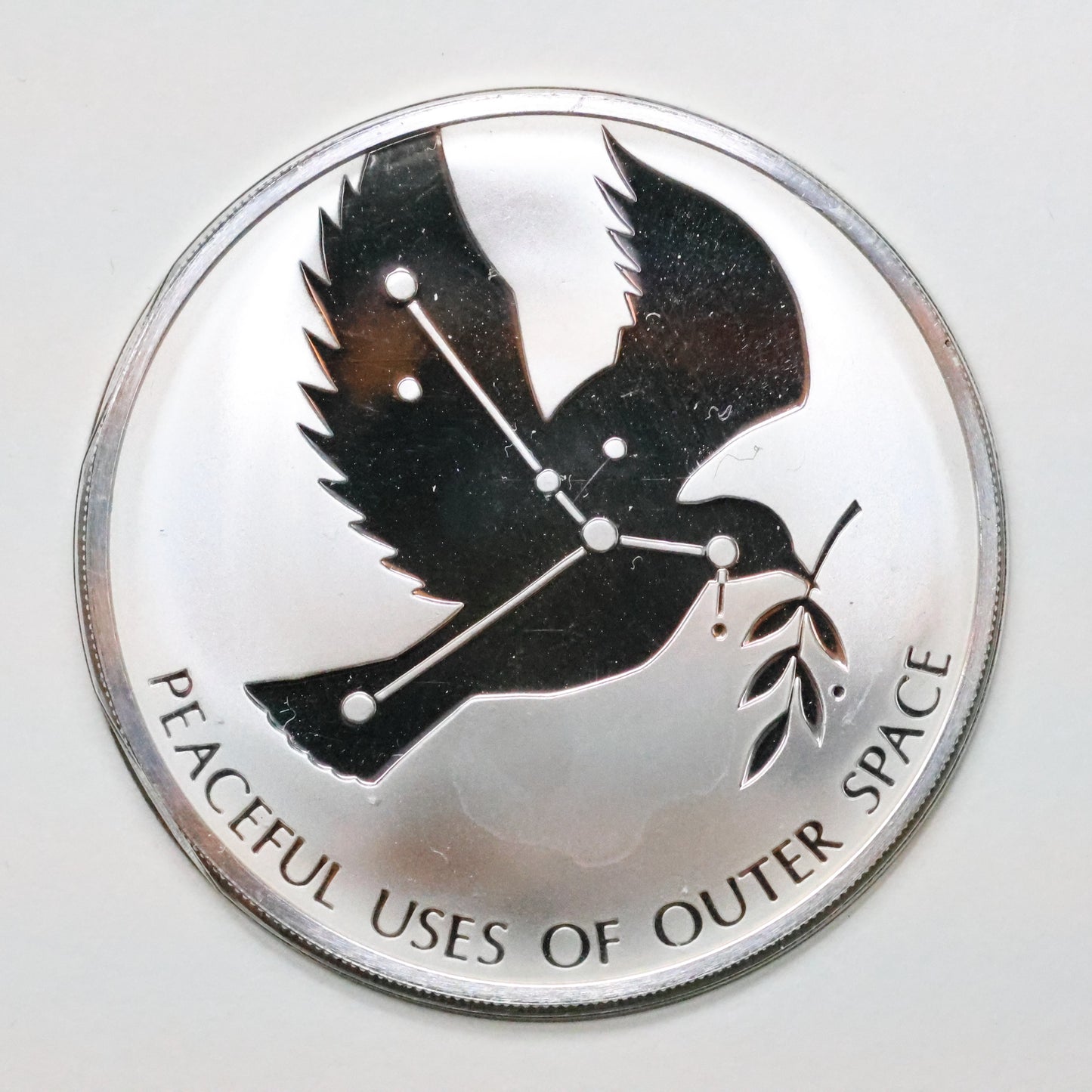 Franklin Mint United Nations STERLING SILVER Art Medals - Peaceful Uses of Outer Space