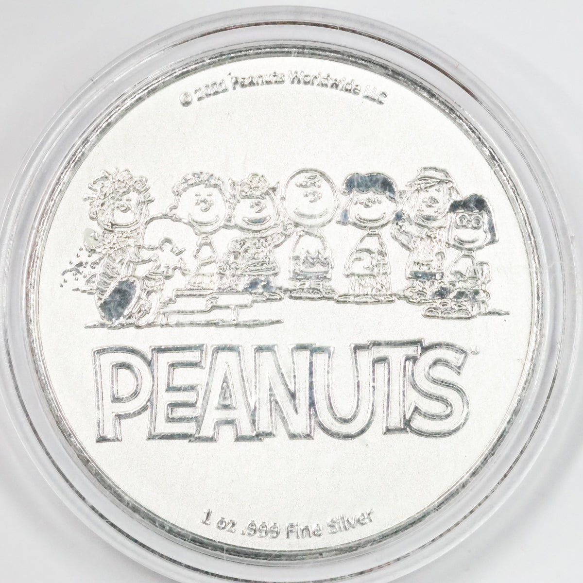 2021 Peanuts Charlie Brown 1 oz .999 Fine Silver Bullion w/ Capsule
