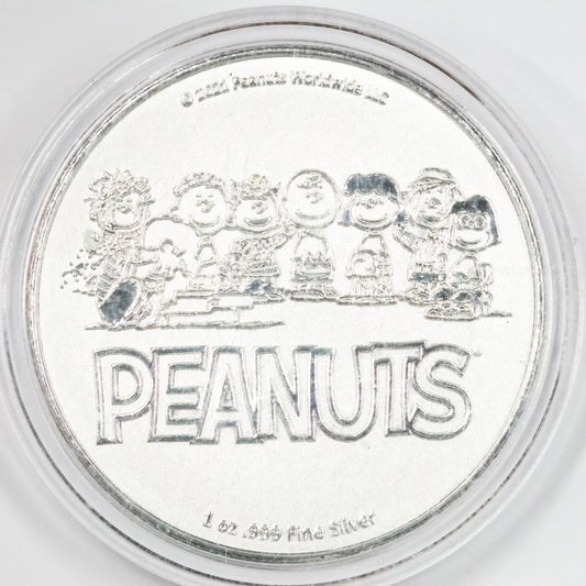 2021 Peanuts Charlie Brown 1 oz .999 Fine Silver Bullion w/ Capsule
