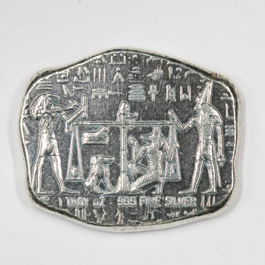 Monarch Metals Egyptian God Anubis Jackal 1 Troy Oz .999 Fine Silver