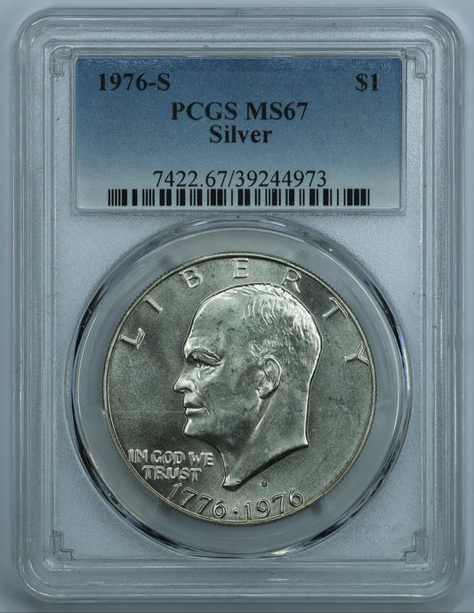 1976 S (San Francisco) Eisenhower Silver Dollar $1 - PCGS MS67