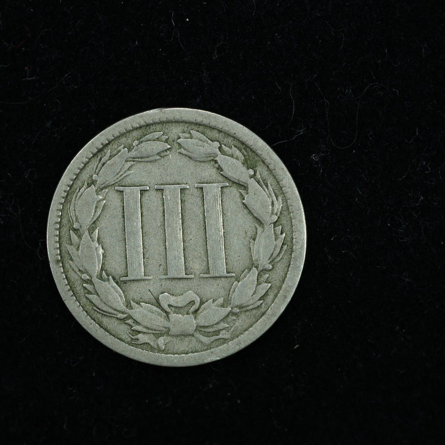 1867 Three 3 Cent 3c Nickel