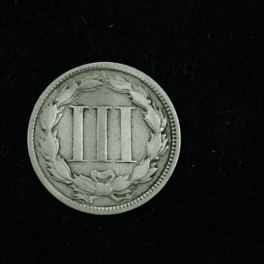 1870 Three 3 Cent 3c Nickel