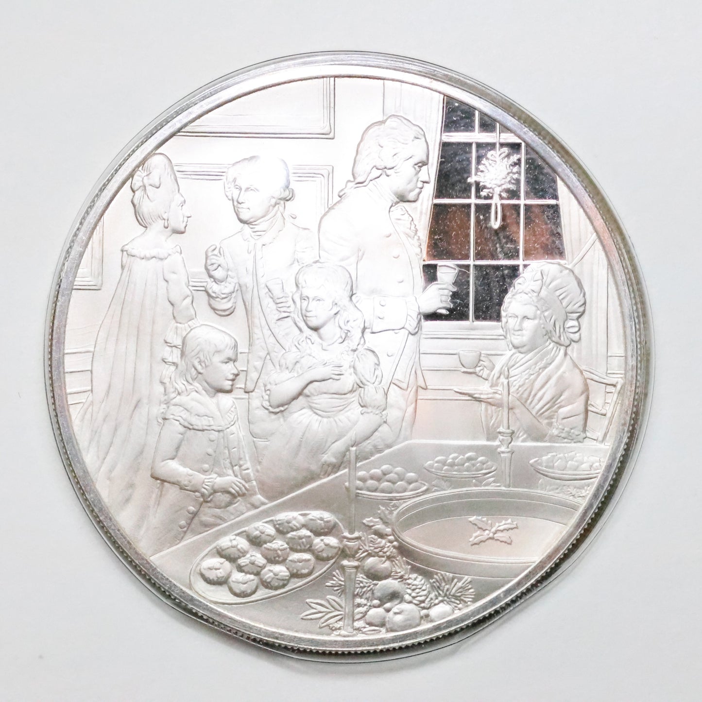 1974 Postmasters of America STERLING SILVER Art Round - No. 21 Christmas