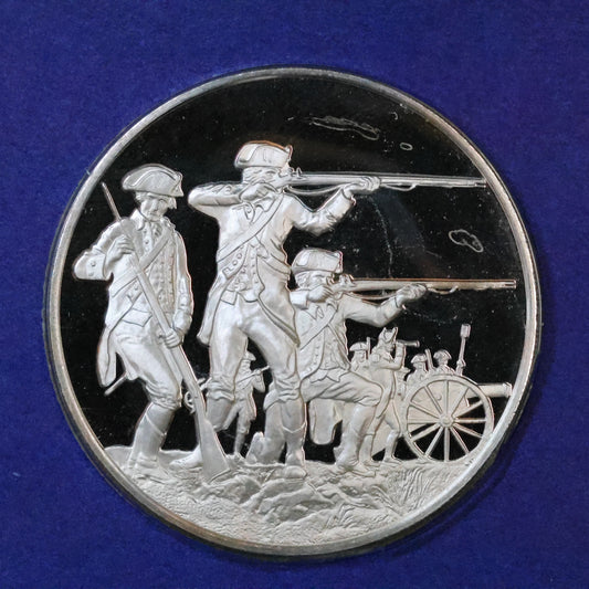 1975 Postmasters of America STERLING SILVER Art Round - No. 13 Continental Army