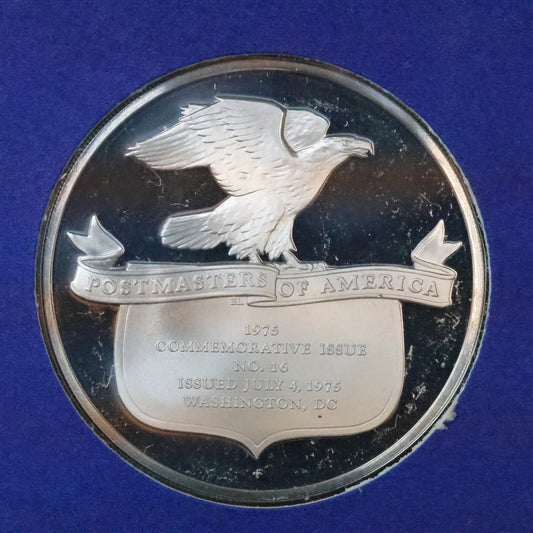 1975 Postmasters of America STERLING SILVER Art Round - No. 16 American Militia