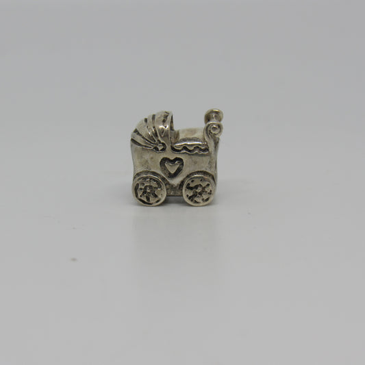 Pandora Sterling Silver Baby Carriage Stroller Charm Bead - #790346