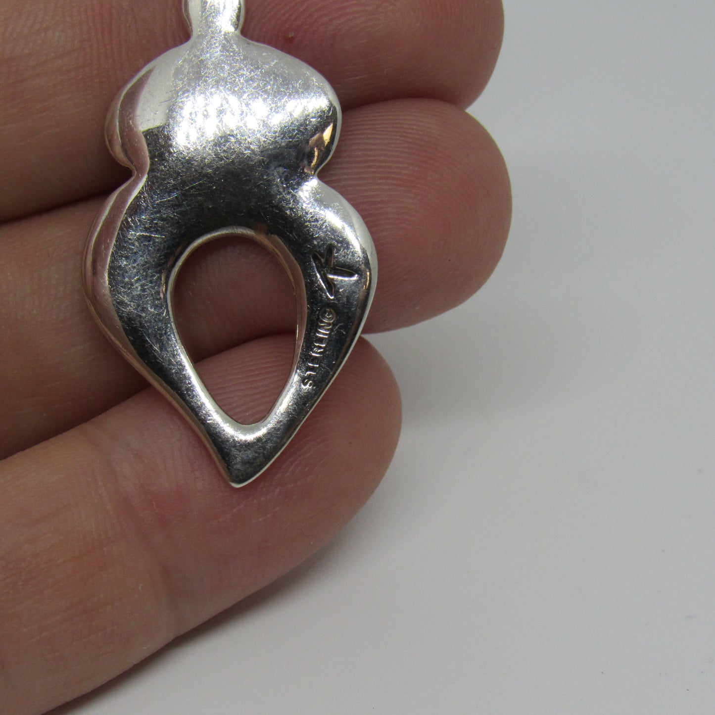 K Robins Designs Sterling Silver Healer Pendant - ~1.75 in