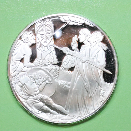 Franklin Mint Saint Patrick's Day STERLING SILVER Medals - Destroys Crom Cruaich