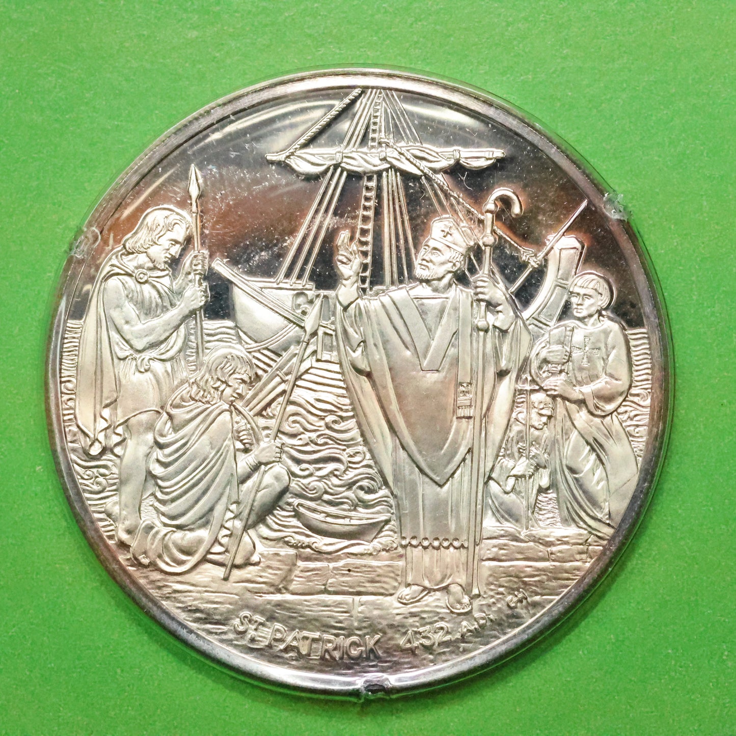 Franklin Mint Saint Patrick's Day STERLING SILVER Medals - Lands At Cill Mhantain