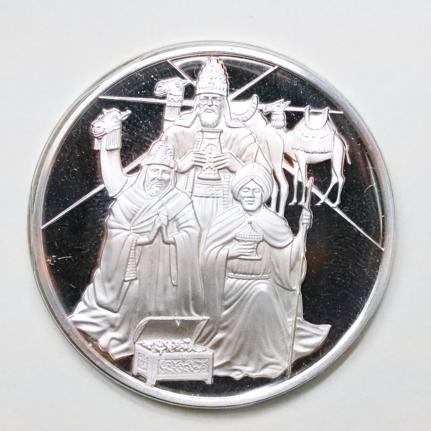 1973 Franklin Mint STERLING SILVER Medals - Christmas in Bethlehem