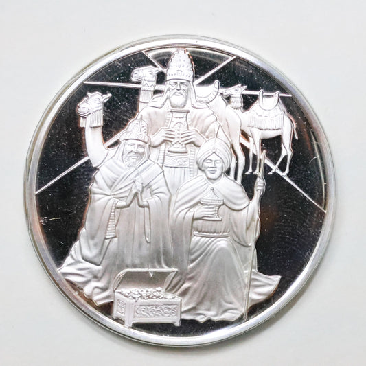 1973 Franklin Mint STERLING SILVER Medals - Christmas in Bethlehem