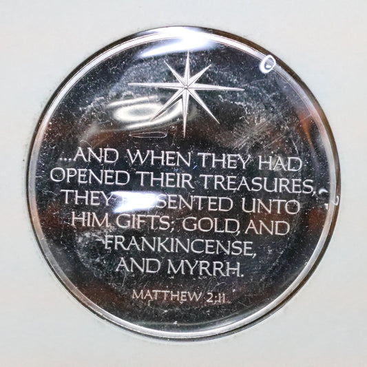 1973 Franklin Mint STERLING SILVER Medals - Christmas in Bethlehem