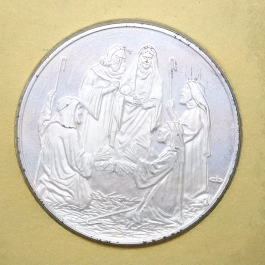 1974 Franklin Mint STERLING SILVER Medals - Christmas in Bethlehem
