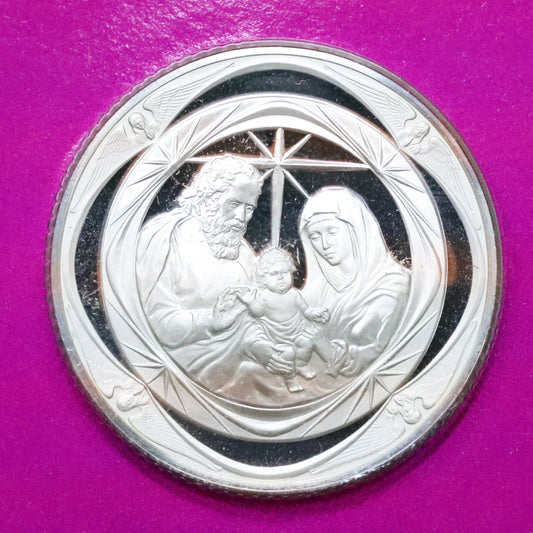 1972 Franklin Mint STERLING SILVER Medals - Christmas in Bethlehem