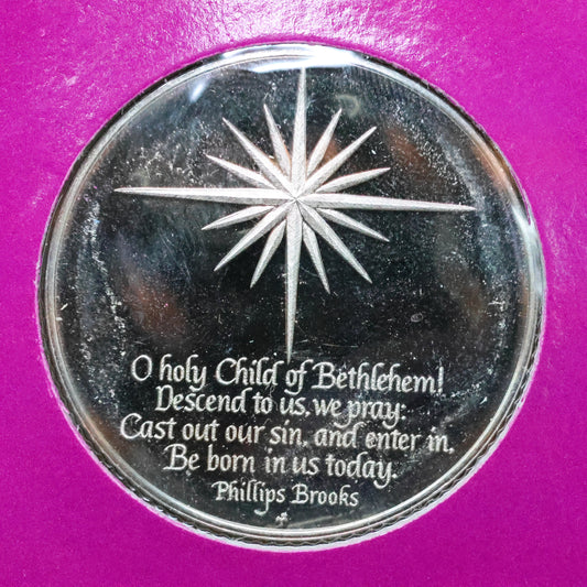 1972 Franklin Mint STERLING SILVER Medals - Christmas in Bethlehem
