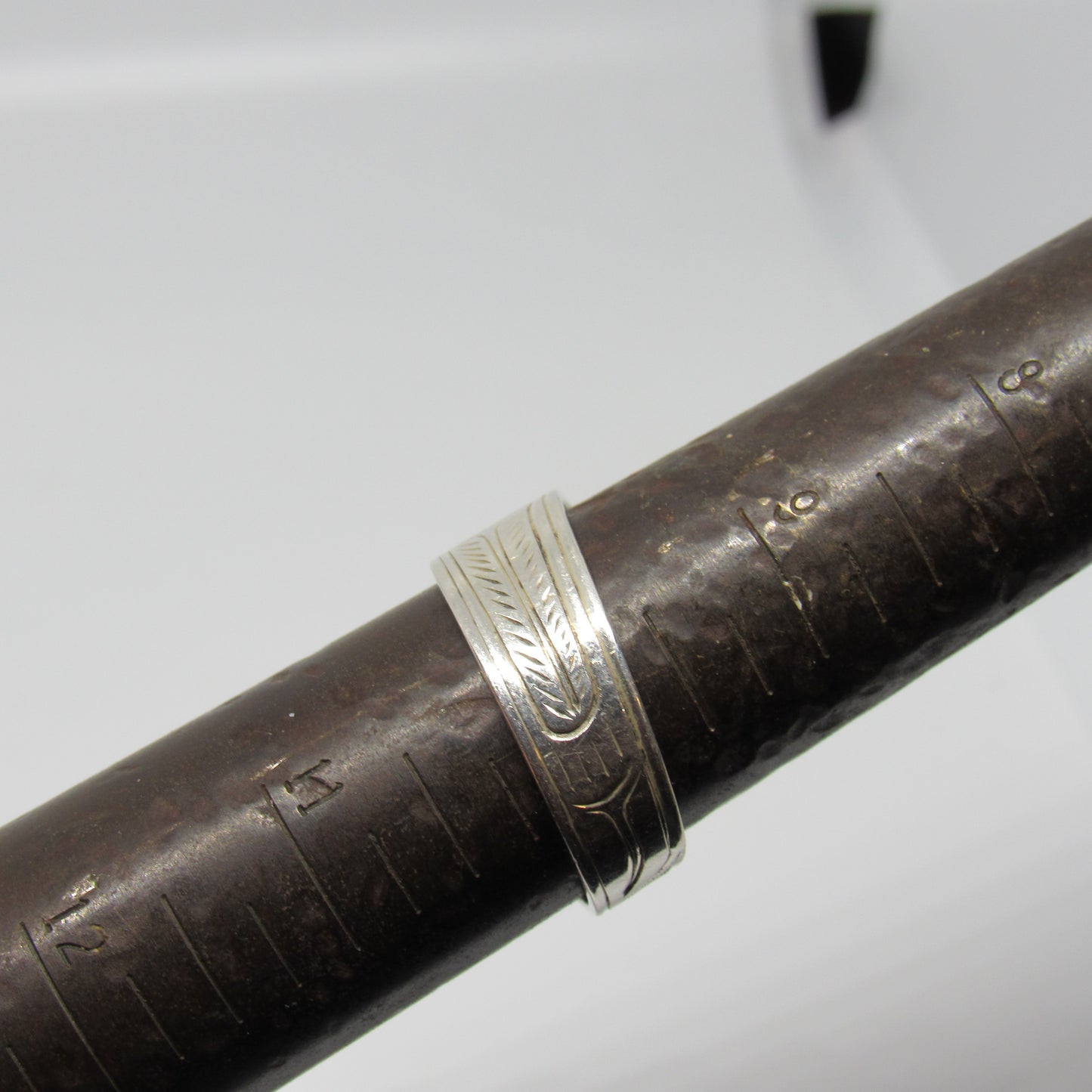 Mike Matilpi Sterling Silver 925 Carved Wrap Ring Eagle - Sz ~10
