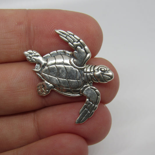 KABANA KBN Sterling Silver 925 Sea Turtle Pendant