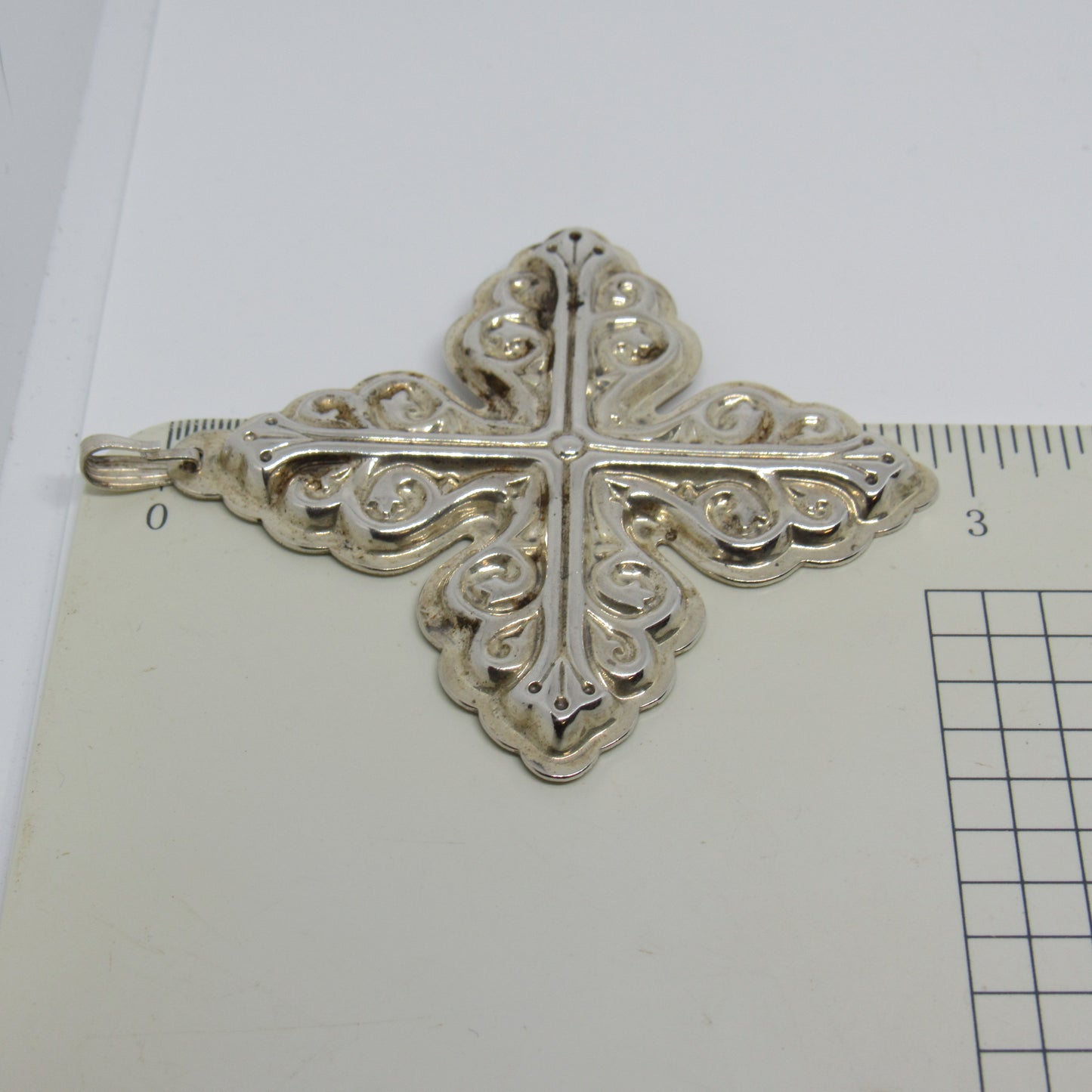 Vintage Reed & Barton 1978 Sterling Silver "Christmas Cross" Ornament