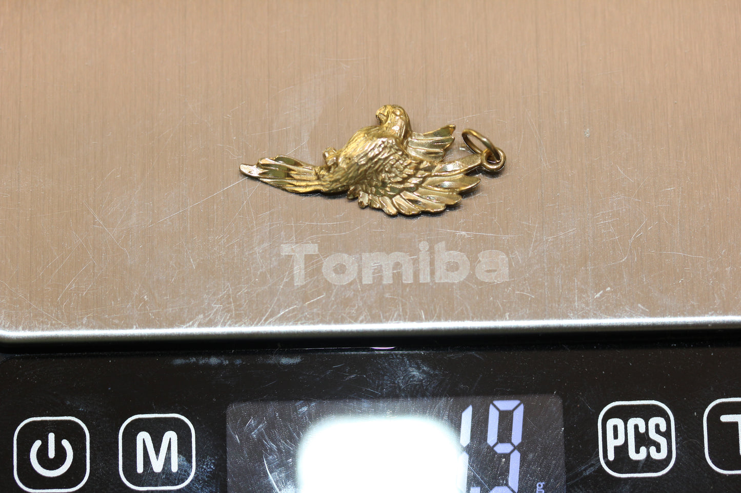 14k Yellow Gold Bird Parrot Pendant Charm