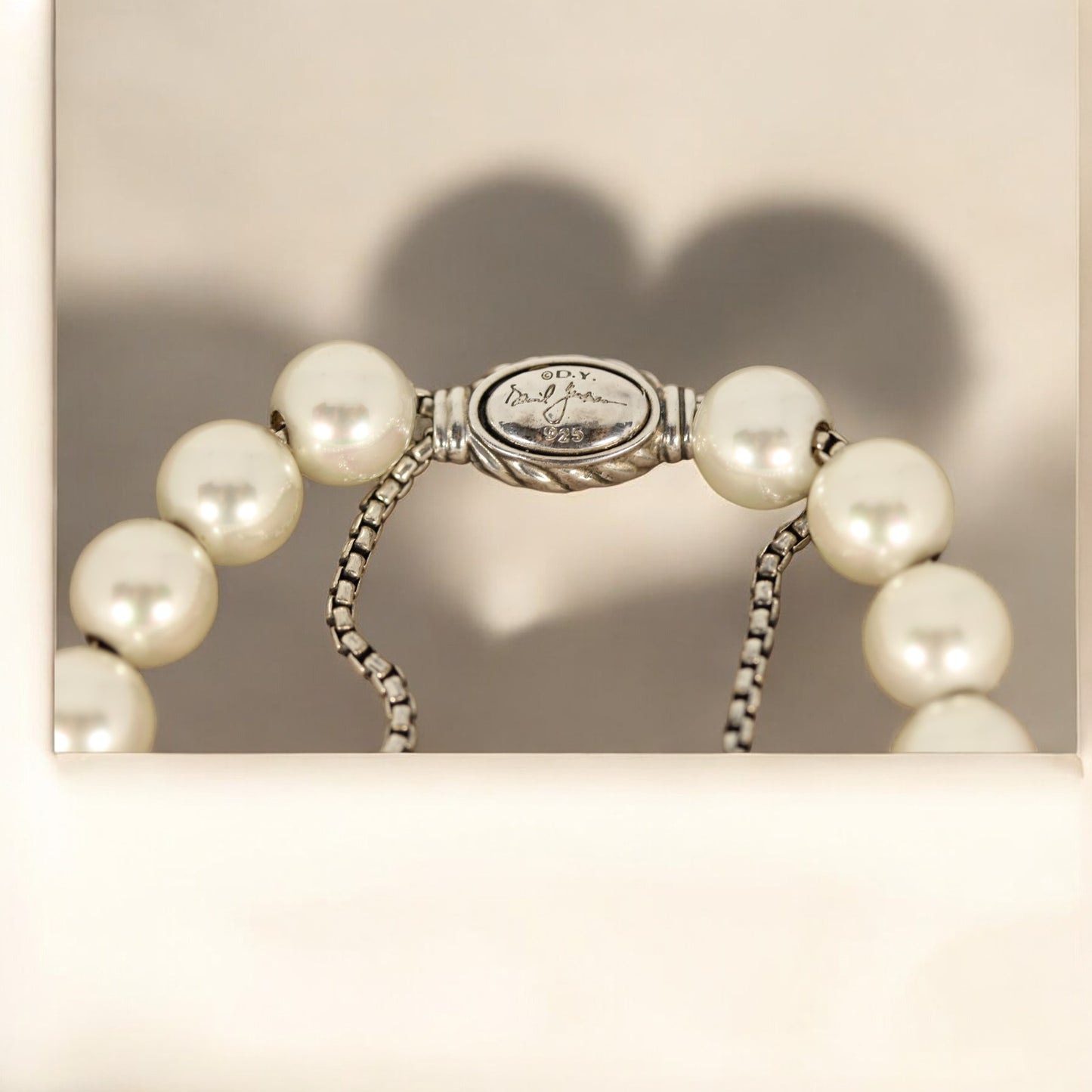 DAVID YURMAN Spiritual Bead Bracelet Sterling Silver With Freshwater Pearls