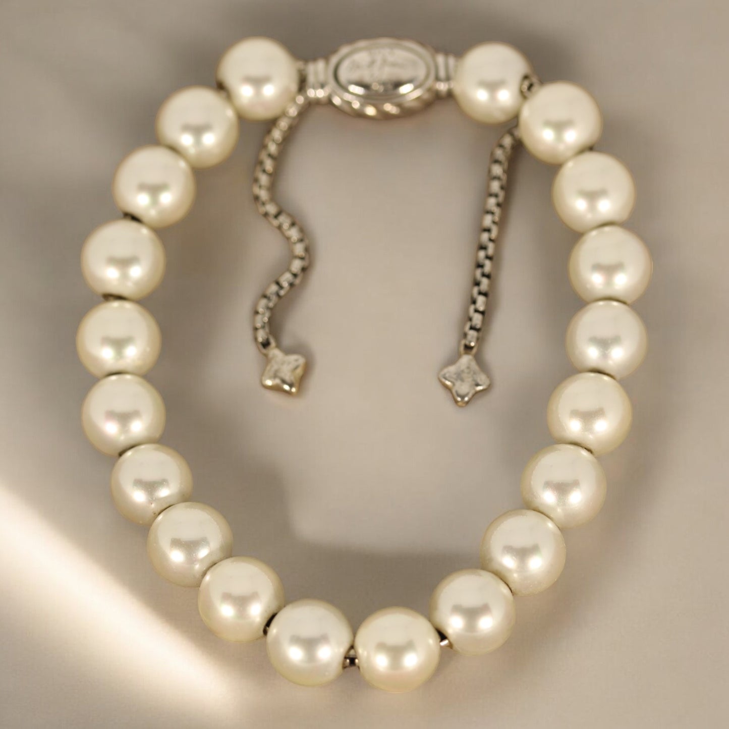 DAVID YURMAN Spiritual Bead Bracelet Sterling Silver With Freshwater Pearls