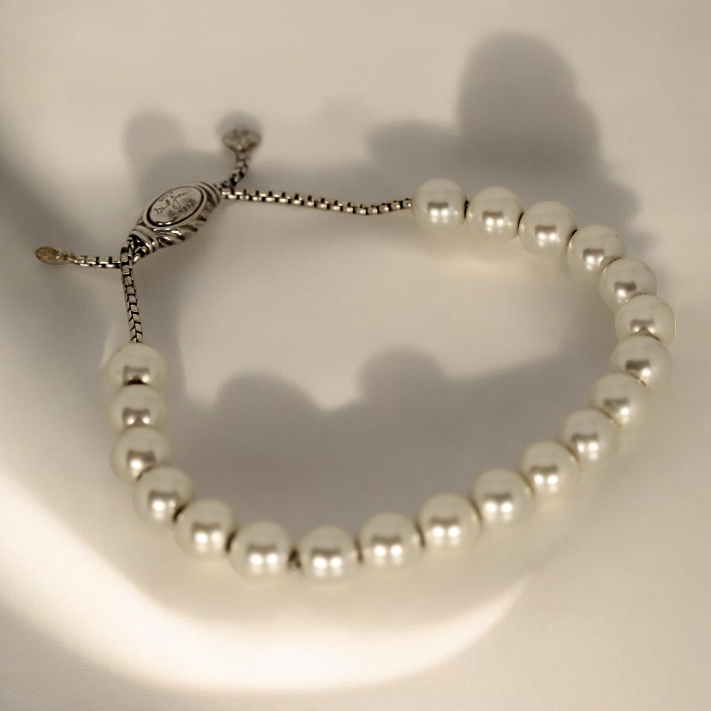 DAVID YURMAN Spiritual Bead Bracelet Sterling Silver With Freshwater Pearls