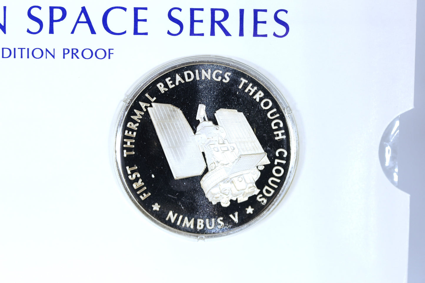 Franklin Mint 925 Sterling Silver America in Space - Apollo 17 & Nimbus V