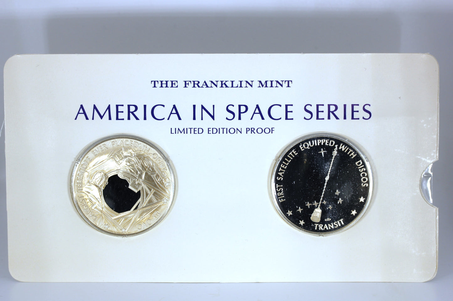 Franklin Mint 925 Sterling Silver America in Space -  OAO III & Transit