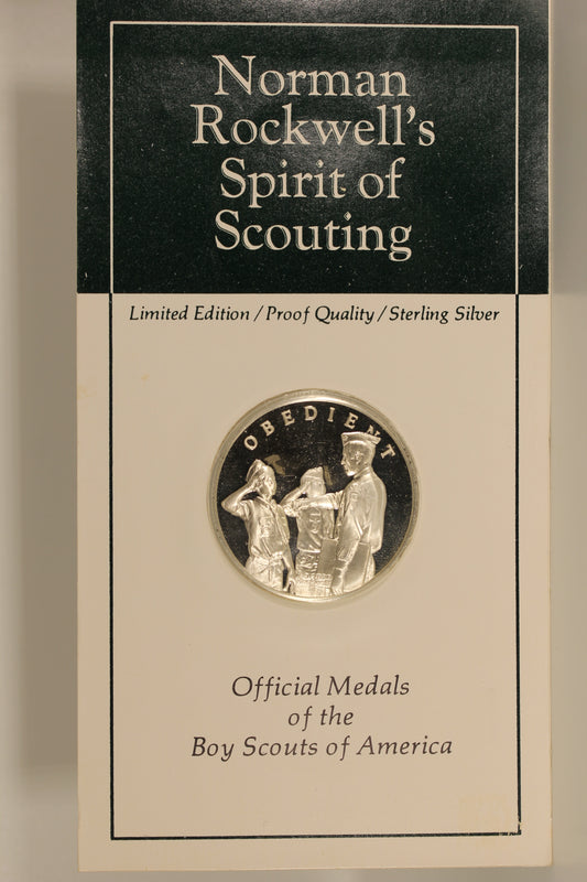 Norman Rockwell Spirit of Scouting Sterling Silver Proof Medal - Obedient