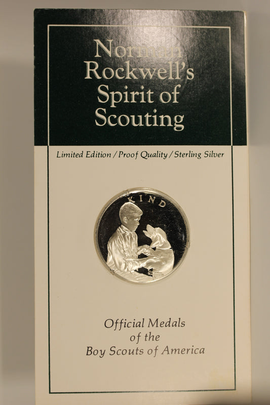 Norman Rockwell Spirit of Scouting Sterling Silver Proof Medal - Kind