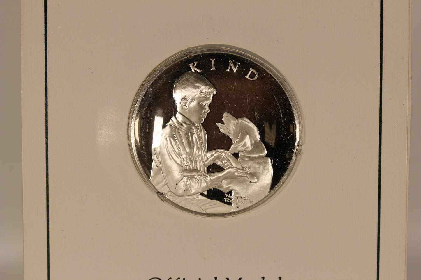 Norman Rockwell Spirit of Scouting Sterling Silver Proof Medal - Kind