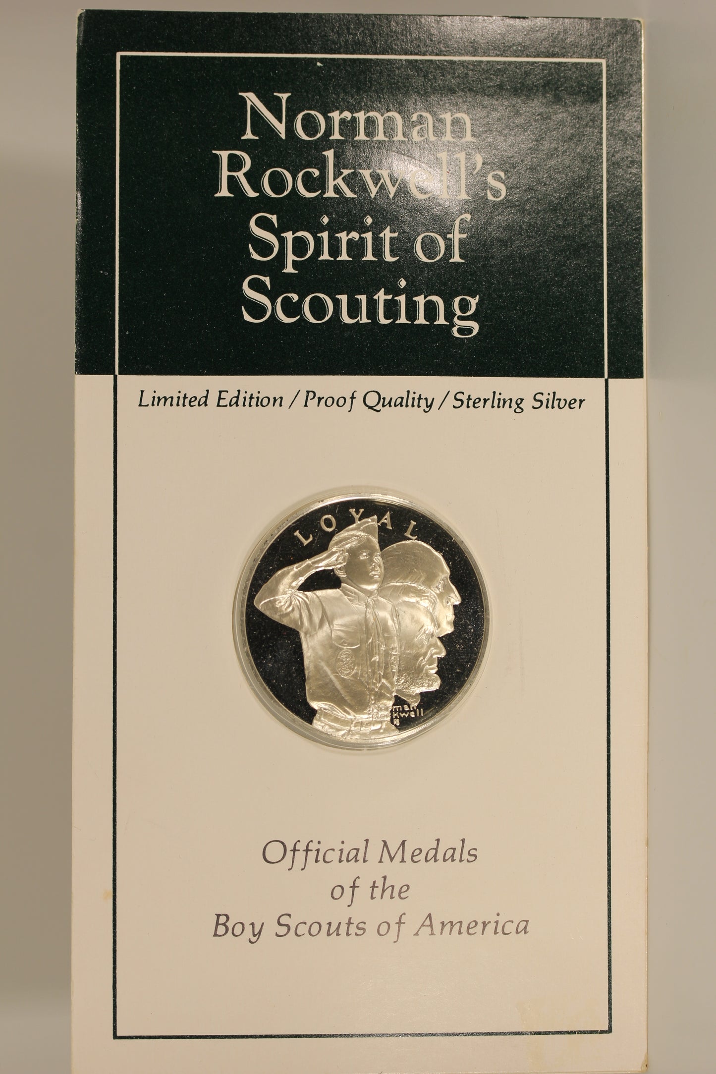 Norman Rockwell Spirit of Scouting Sterling Silver Proof Medal - Loyal