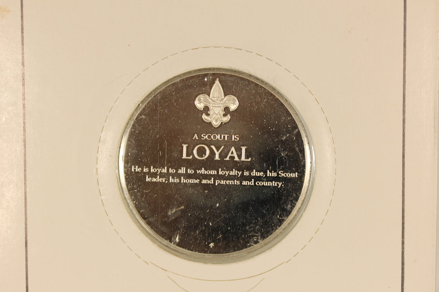 Norman Rockwell Spirit of Scouting Sterling Silver Proof Medal - Loyal