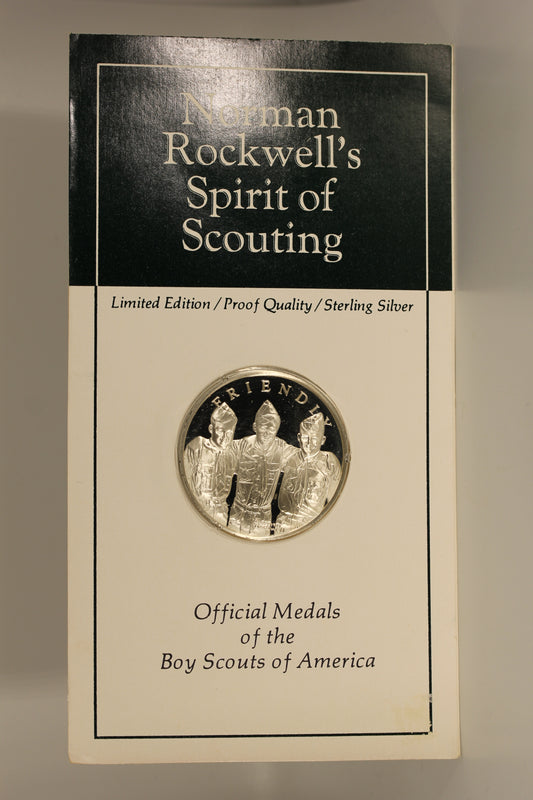 Norman Rockwell Spirit of Scouting Sterling Silver Proof Medal - Friendly