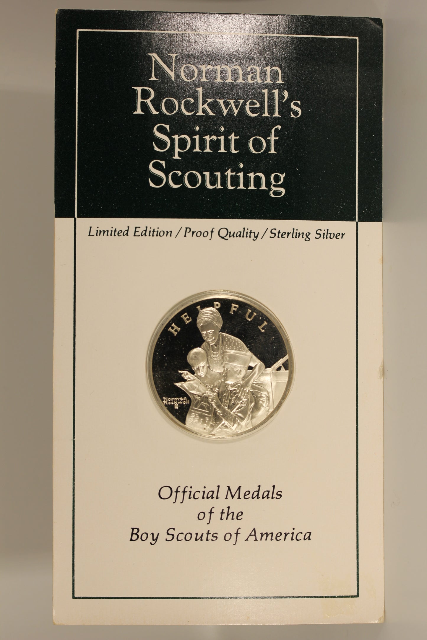 Norman Rockwell Spirit of Scouting Sterling Silver Proof Medal - Helpful