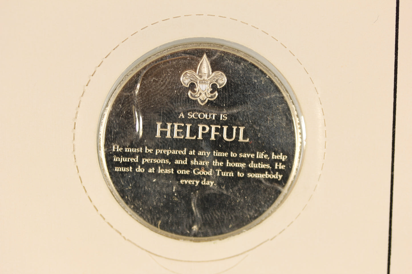 Norman Rockwell Spirit of Scouting Sterling Silver Proof Medal - Helpful