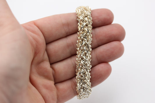 Vintage Braided Mexican PREMEX 925 MP76 Sterling Silver Bracelet Artisan - 7 inch