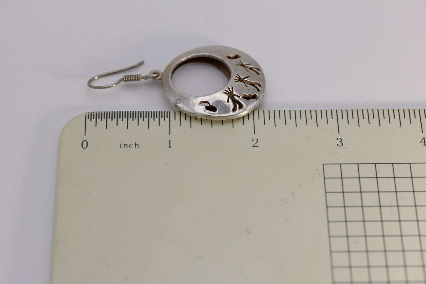 Vintage ACT Taxco Mexico TC-24 925 Sterling Silver Cut-Out Dangle Earrings 18.1 g